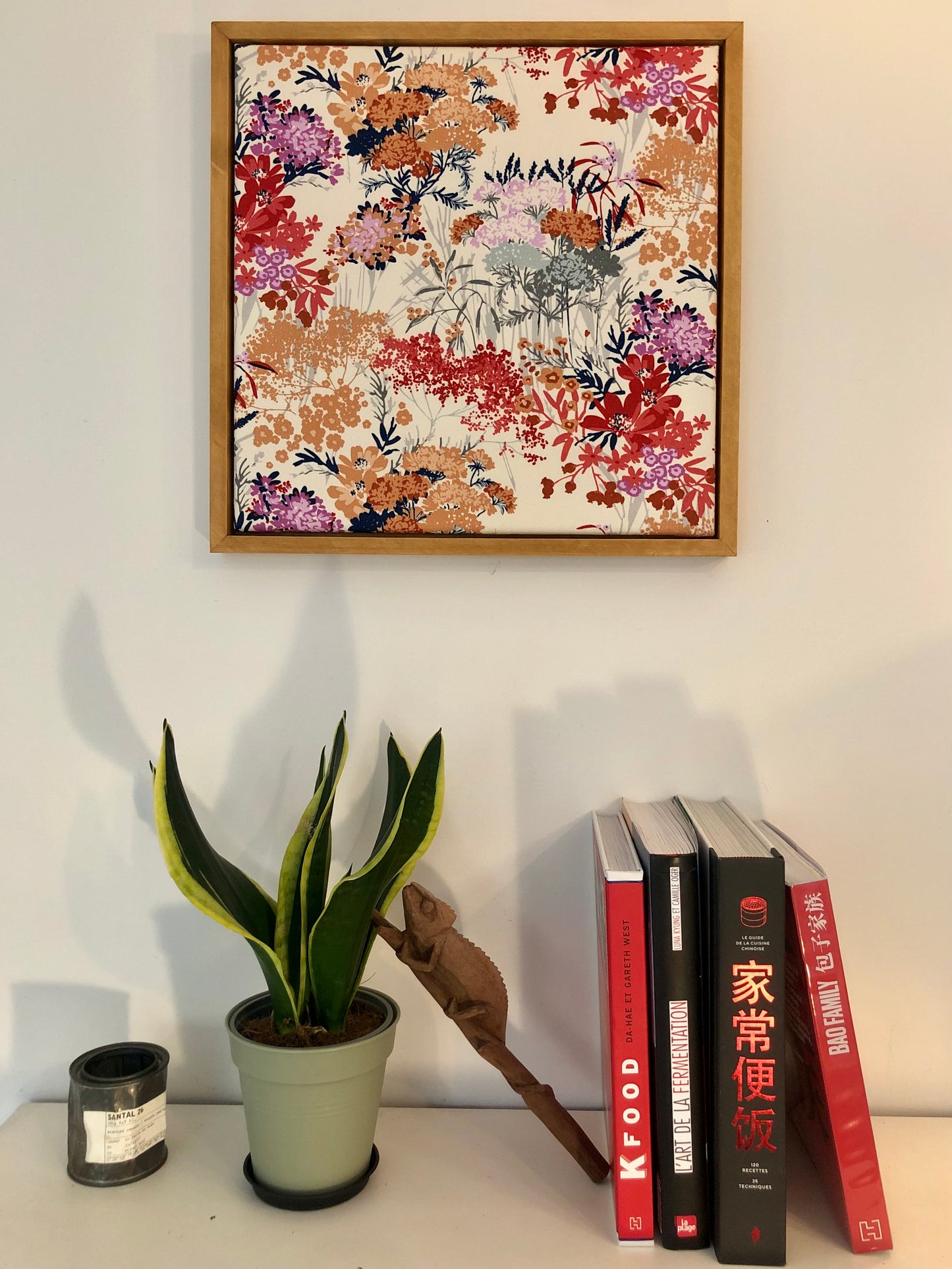 3-Cosmos, Tapisserie sur cadre - Décoration salon.
