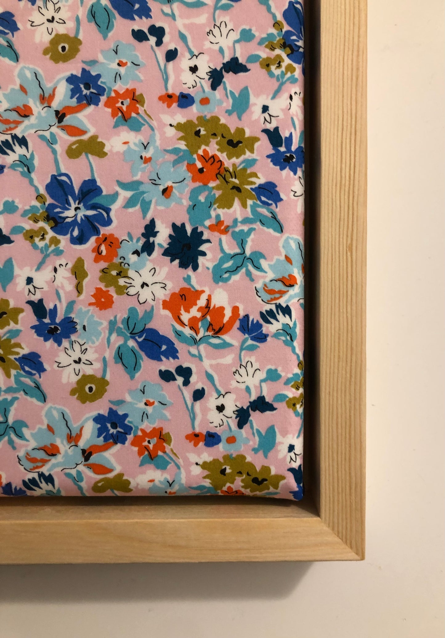 5-Pavot Bleu, Tapisserie sur cadre - Décoration salon.