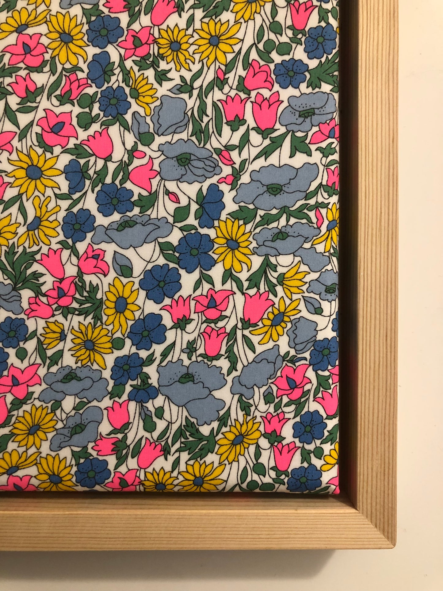 6-Pavot Rose, Tapisserie sur cadre - Décoration salon.